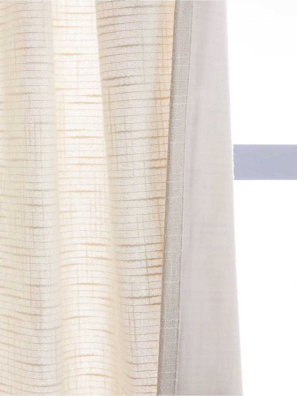 New Quince 100% Cotton Slub Room Darkening Curtain Panel 48 x 84” Natural